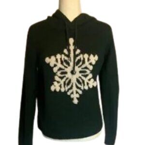 cupcakes and cashmere women’s dark green hooded sweater size M